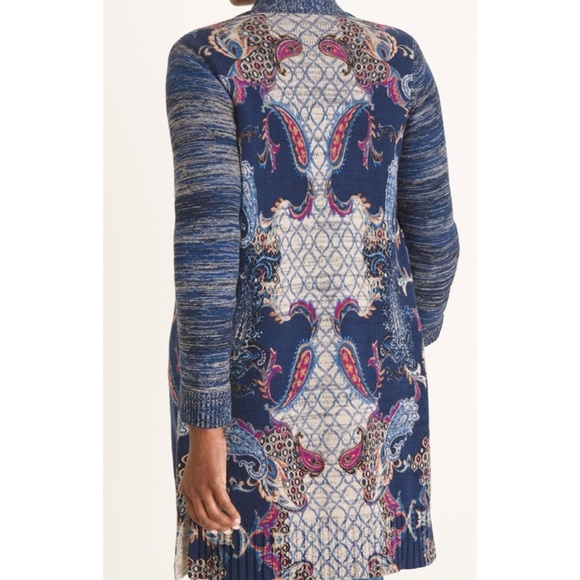 Chico’s Mixed Print Paisley Cardigan Size Small - Picture 3 of 7